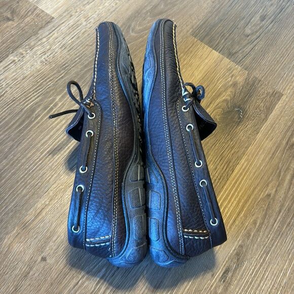 L.L. Bean Leather Moccasin Driver Shoes Men\'s Loafers Slip On Brown 11.5 D main image 6